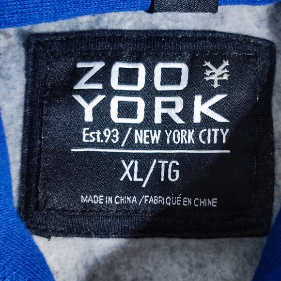 Zoo York Unbreakable Hoodie men's size XL grey yellow blue with text pattern - Picture 5 of 10
